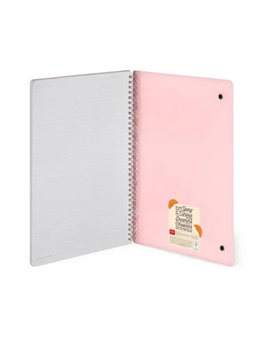 Cahier Ligné A4 à Couverture Rigide Illustrée - Croissant - Bloc-mémo - Avec Spirale - Legami