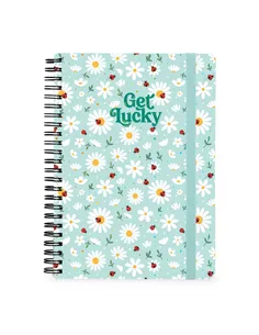 Cahier Ligné A4 à Couverture Rigide Illustrée - Ladybug daisy - Bloc-mémo - Avec Spirale - Legami