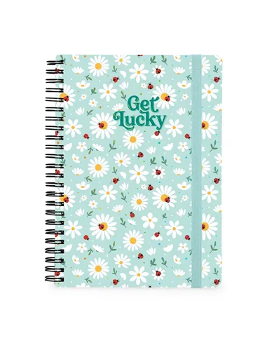 Cahier Ligné A4 à Couverture Rigide Illustrée - Ladybug daisy - Bloc-mémo - Avec Spirale - Legami