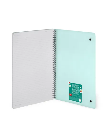 Cahier Ligné A4 à Couverture Rigide Illustrée - Ladybug daisy - Bloc-mémo - Avec Spirale - Legami