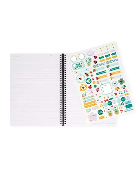 Cahier Ligné A4 à Couverture Rigide Illustrée - Ladybug daisy - Bloc-mémo - Avec Spirale - Legami