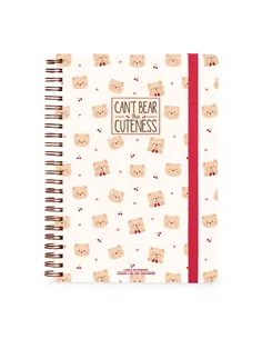 Cahier Ligné A4 à Couverture Rigide Illustrée - Teddy Bear - Bloc-mémo - Avec Spirale - Legami