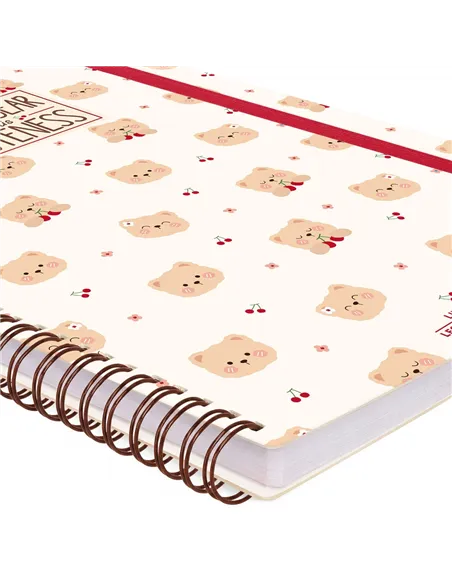Cahier Ligné A4 à Couverture Rigide Illustrée - Teddy Bear - Bloc-mémo - Avec Spirale - Legami