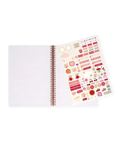 Cahier Ligné A4 à Couverture Rigide Illustrée - Teddy Bear - Bloc-mémo - Avec Spirale - Legami