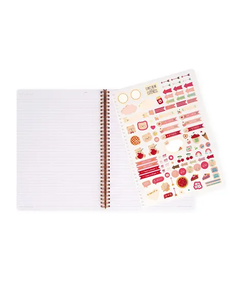 Cahier Ligné A4 à Couverture Rigide Illustrée - Teddy Bear - Bloc-mémo - Avec Spirale - Legami