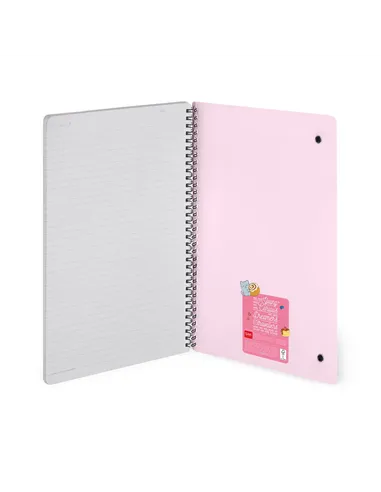 Cahier Ligné A4 à Couverture Rigide Illustrée - Kitty - Bloc-mémo - Avec Spirale - Legami