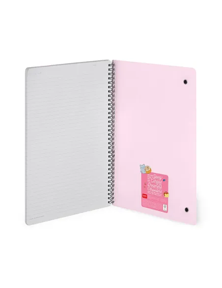 Cahier Ligné A4 à Couverture Rigide Illustrée - Kitty - Bloc-mémo - Avec Spirale - Legami