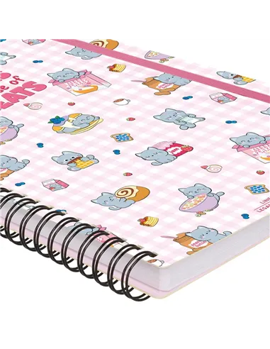 Cahier Ligné A4 à Couverture Rigide Illustrée - Kitty - Bloc-mémo - Avec Spirale - Legami