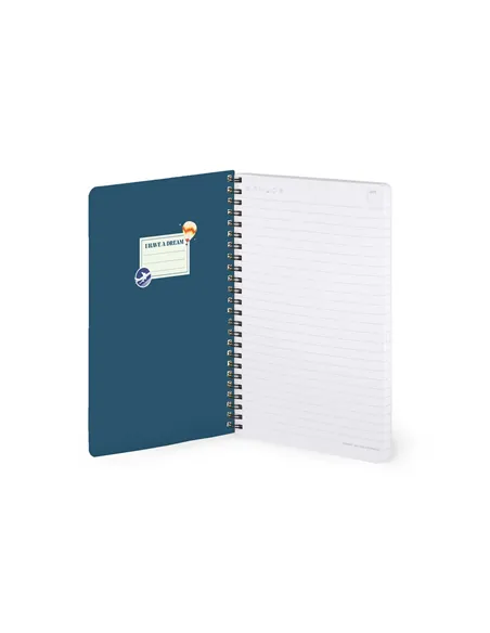 Cahier Ligné A5 à Couverture Rigide Illustrée - Travel Stickers - Bloc-mémo - Avec Spirale - Legami
