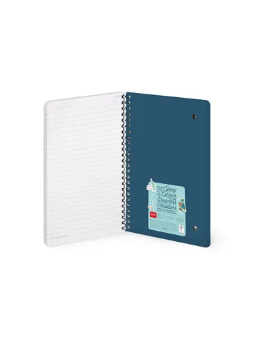 Cahier Ligné A5 à Couverture Rigide Illustrée - Travel Stickers - Bloc-mémo - Avec Spirale - Legami