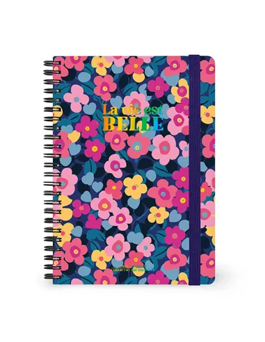 Cahier Ligné A5 à Couverture Rigide Illustrée - Flowers - Bloc-mémo - Avec Spirale - legami