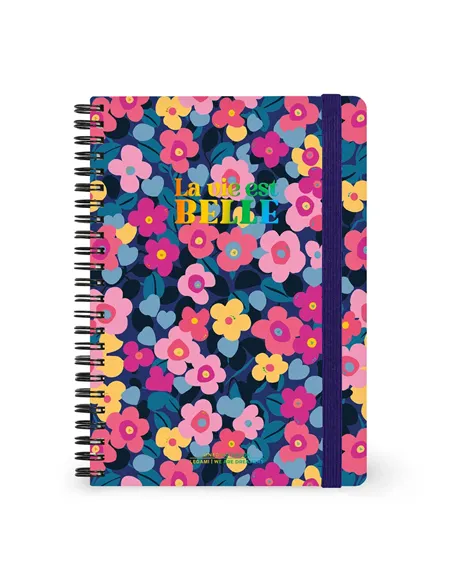 Cahier Ligné A5 à Couverture Rigide Illustrée - Flowers - Bloc-mémo - Avec Spirale - legami