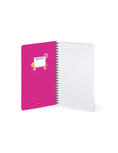 Cahier Ligné A5 à Couverture Rigide Illustrée - Flowers - Bloc-mémo - Avec Spirale - legami