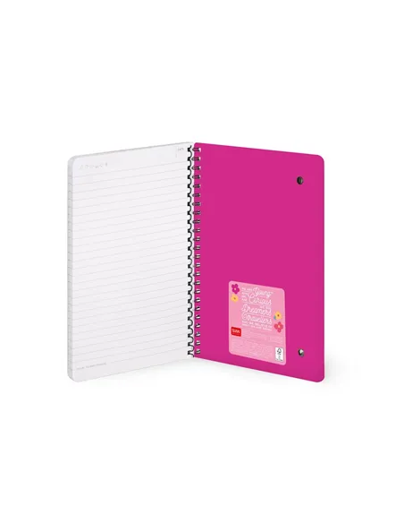 Cahier Ligné A5 à Couverture Rigide Illustrée - Flowers - Bloc-mémo - Avec Spirale - legami