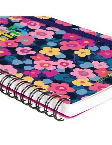 Cahier Ligné A5 à Couverture Rigide Illustrée - Flowers - Bloc-mémo - Avec Spirale - legami