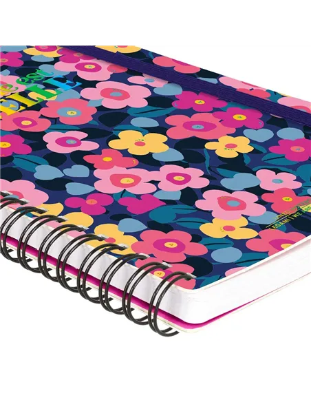 Cahier Ligné A5 à Couverture Rigide Illustrée - Flowers - Bloc-mémo - Avec Spirale - legami