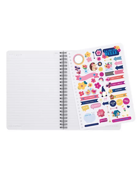 Cahier Ligné A5 à Couverture Rigide Illustrée - Flowers - Bloc-mémo - Avec Spirale - legami
