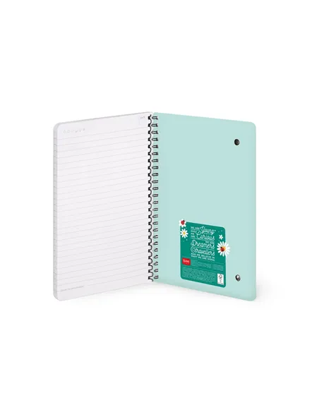 Cahier Ligné A5 à Couverture Rigide Illustrée - Ladybug daisy - Bloc-mémo - Avec Spirale - Legami