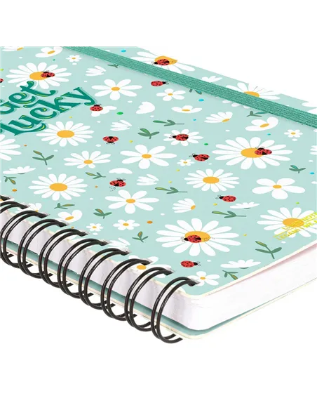 Cahier Ligné A5 à Couverture Rigide Illustrée - Ladybug daisy - Bloc-mémo - Avec Spirale - Legami