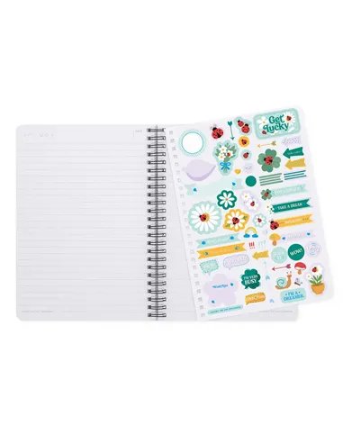 Cahier Ligné A5 à Couverture Rigide Illustrée - Ladybug daisy - Bloc-mémo - Avec Spirale - Legami