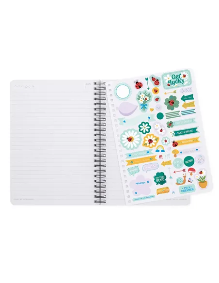 Cahier Ligné A5 à Couverture Rigide Illustrée - Ladybug daisy - Bloc-mémo - Avec Spirale - Legami