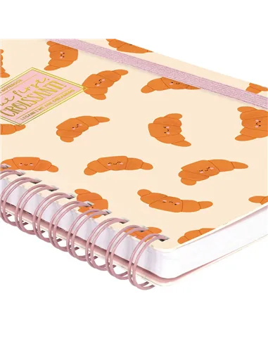 Cahier Ligné A5 à Couverture Rigide Illustrée - Croissant - Bloc-mémo - Avec Spirale - Legami