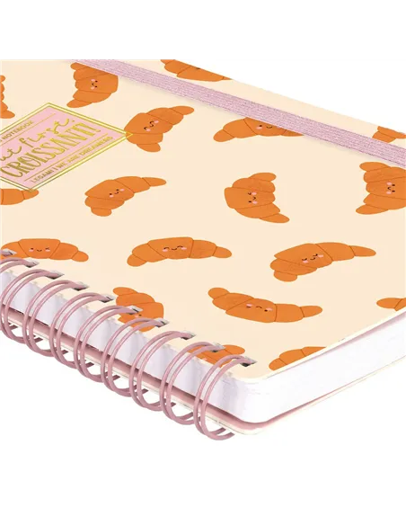 Cahier Ligné A5 à Couverture Rigide Illustrée - Croissant - Bloc-mémo - Avec Spirale - Legami