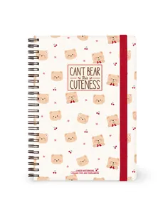 Cahier Ligné A5 à Couverture Rigide Illustrée - Teddy Bear - Bloc-mémo - Avec Spirale - Legami