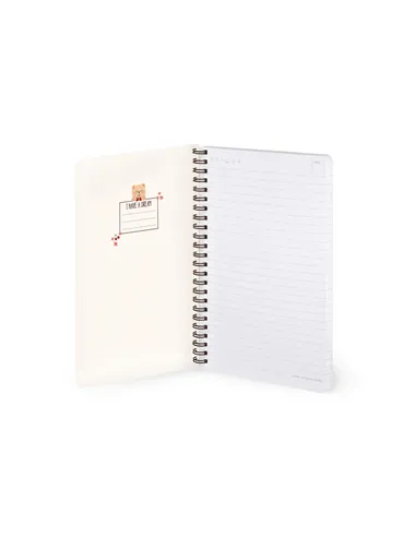 Cahier Ligné A5 à Couverture Rigide Illustrée - Teddy Bear - Bloc-mémo - Avec Spirale - Legami