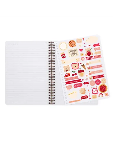 Cahier Ligné A5 à Couverture Rigide Illustrée - Teddy Bear - Bloc-mémo - Avec Spirale - Legami