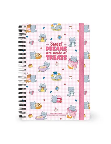 Cahier Ligné A5 à Couverture Rigide Illustrée - Kitty - Bloc-mémo - Avec Spirale - legami