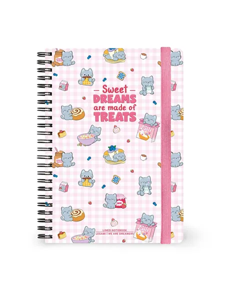Cahier Ligné A5 à Couverture Rigide Illustrée - Kitty - Bloc-mémo - Avec Spirale - legami