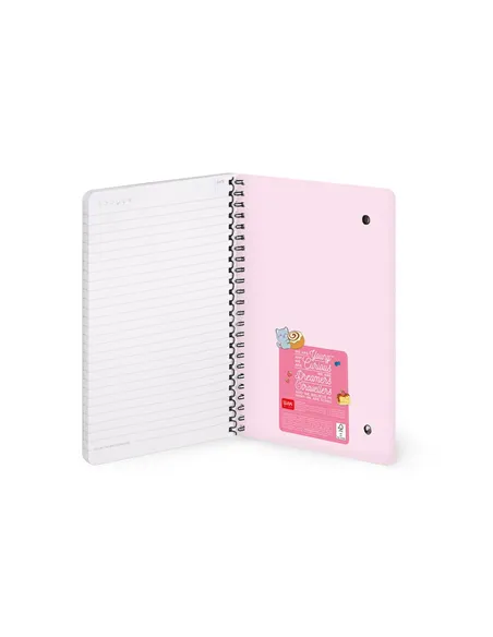 Cahier Ligné A5 à Couverture Rigide Illustrée - Kitty - Bloc-mémo - Avec Spirale - legami