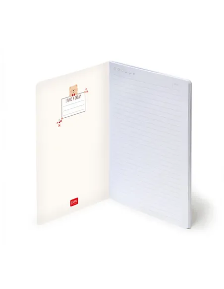 Cahier Ligné A5 à Couverture Rigide Illustrée - Teddy Bear - Legami
