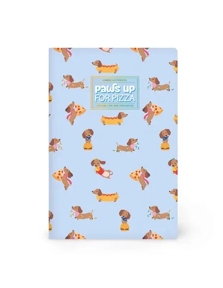Cahier Ligné A5 à Couverture Rigide Illustrée - Dog pizza - Legami