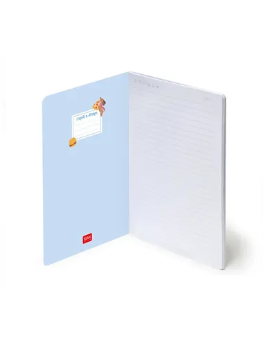 Cahier Ligné A5 à Couverture Rigide Illustrée - Dog pizza - Legami