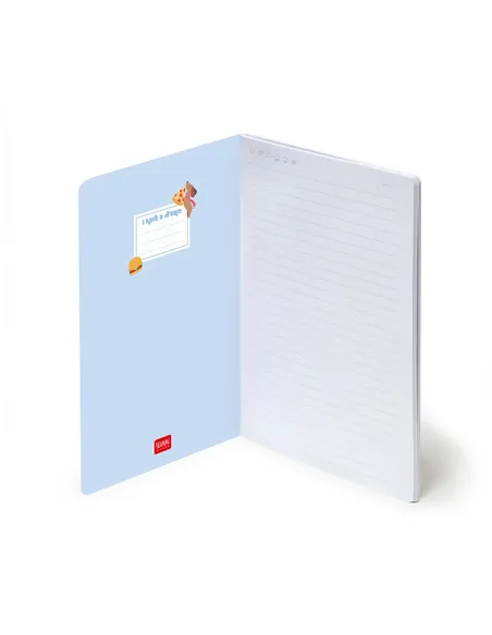 Cahier Ligné A5 à Couverture Rigide Illustrée - Dog pizza - Legami