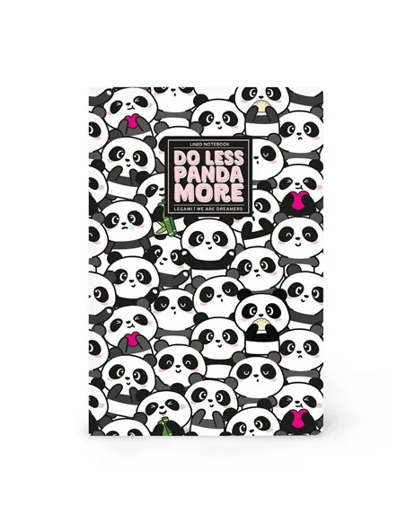 Cahier Ligné A5 à Couverture Rigide Illustrée - Panda - Legami