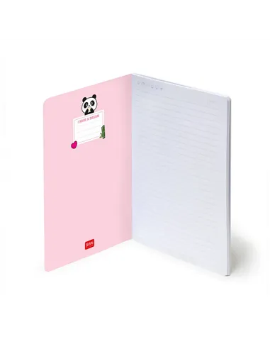 Cahier Ligné A5 à Couverture Rigide Illustrée - Panda - Legami