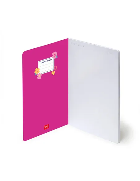 Cahier Page Blanche A5 à Couverture Rigide Illustrée - Flowers - Legami