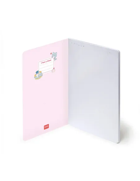 Cahier Page Blanche A5 à Couverture Rigide Illustrée - Kitty - Legami