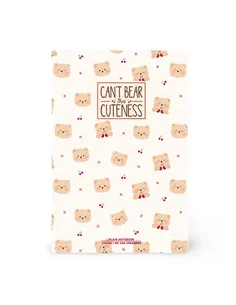 Cahier Page Blanche A5 à Couverture Rigide Illustrée - Teddy Bear - legami