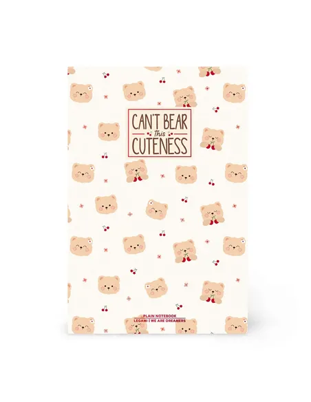 Cahier Page Blanche A5 à Couverture Rigide Illustrée - Teddy Bear - legami