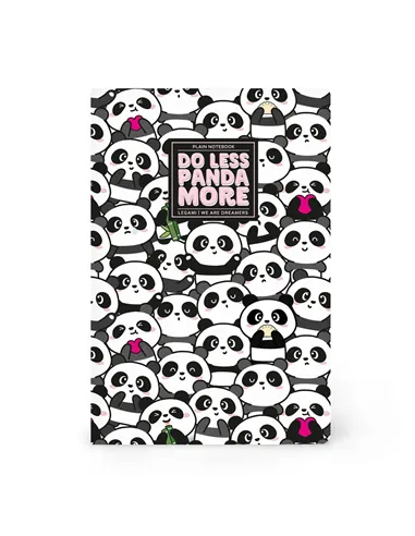 Cahier Page Blanche A5 à Couverture Rigide Illustrée - Panda - legami