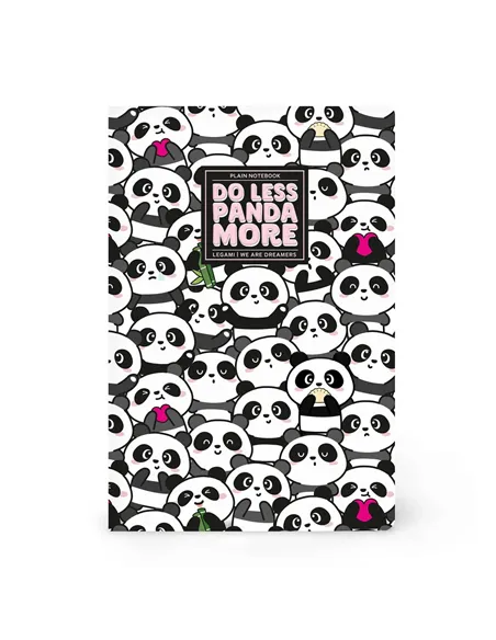 Cahier Page Blanche A5 à Couverture Rigide Illustrée - Panda - legami