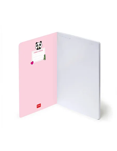 Cahier Page Blanche A5 à Couverture Rigide Illustrée - Panda - legami