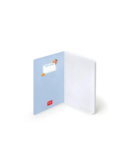 Cahier Ligné A6 à Couverture Rigide Illustrée - Dog pizza - Legami