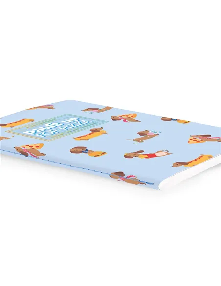 Cahier Ligné A6 à Couverture Rigide Illustrée - Dog pizza - Legami