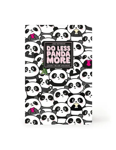 Cahier Ligné A6 à Couverture Rigide Illustrée - Panda - Legami