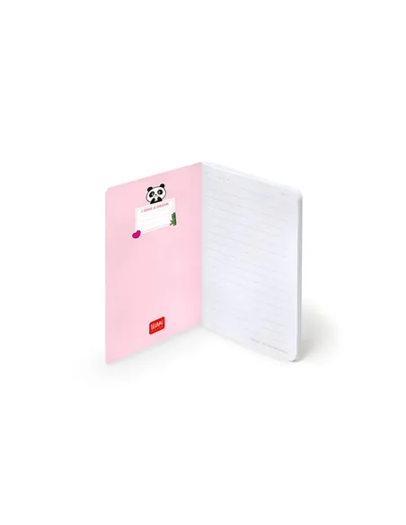 Cahier Ligné A6 à Couverture Rigide Illustrée - Panda - Legami